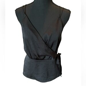 NWT Express Black Wrap Cami Strappy Top, size medium